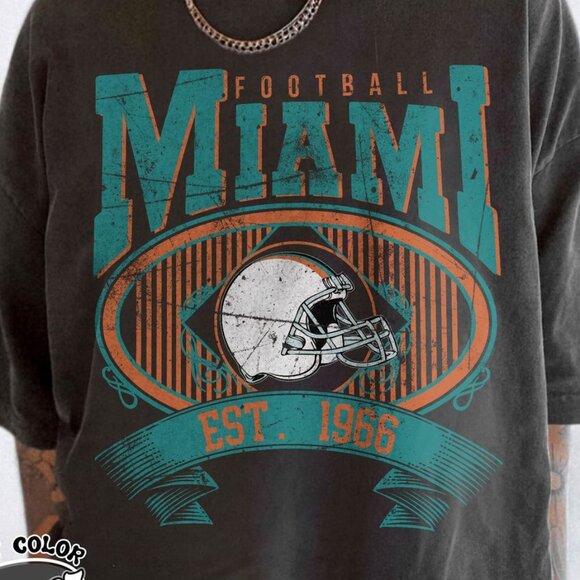 Miami Football Classic Edition Comfort Colors T-Shirt 166 - Picture 2 of 5